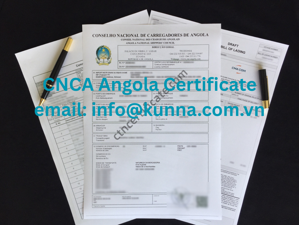 CNCA Angola Certificate